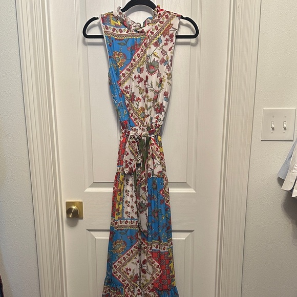 Calvin Klein Dresses & Skirts - Calvin Klein Multicolor Patchwork Maxi Dress - Blue, White & Red